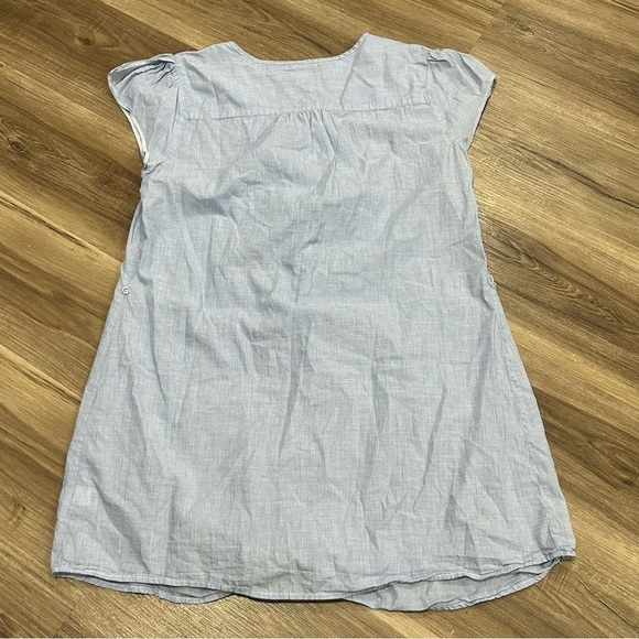 Converse Blue Half Button Ruffle Shirt Dress Women Size XL - Picture 8 of 8